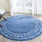 Safavieh Adirondack ADR110F-6R 6" x 6" Light Blue/Dark Blue Round Rug, , large