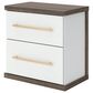 Ashley Kendanport Queen Upholstered Bed with Two Nightstands in Brown and White, , large
