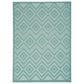 Nourison Versatile 5" x 7" Aqua and Teal Indoor/Outdoor Area Rug, , large