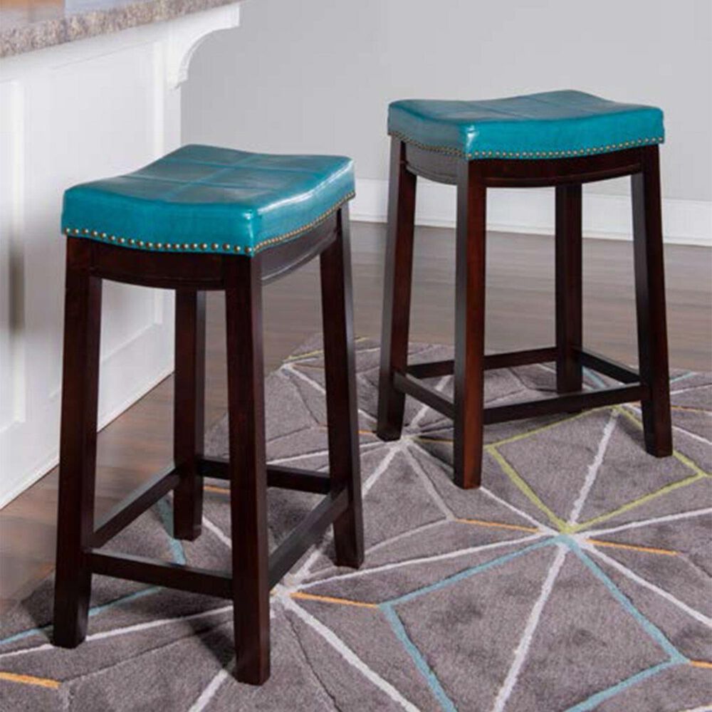 Linden Boulevard Claridge Counter Stool in Blue, , large