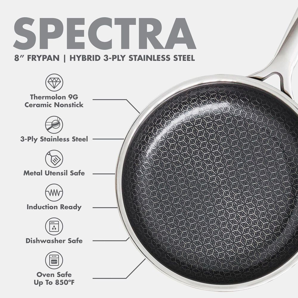 Green Pan Spectra 8" Open Frypan in Stainless Steel, , large