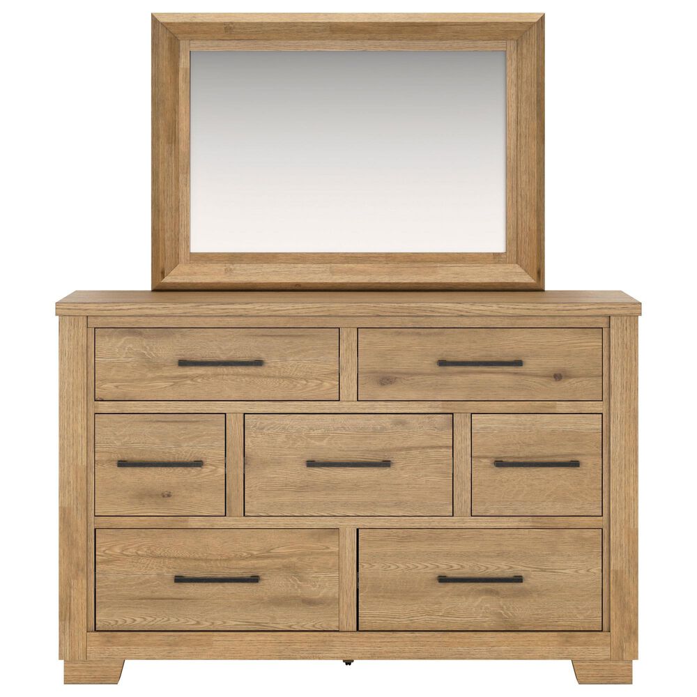 Ashley Galliden Dresser and Mirror in Light Brown, , large