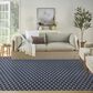 Nourison Twist Reversible 8" x 10" Navy Indoor/Outdoor Area Rug, , large