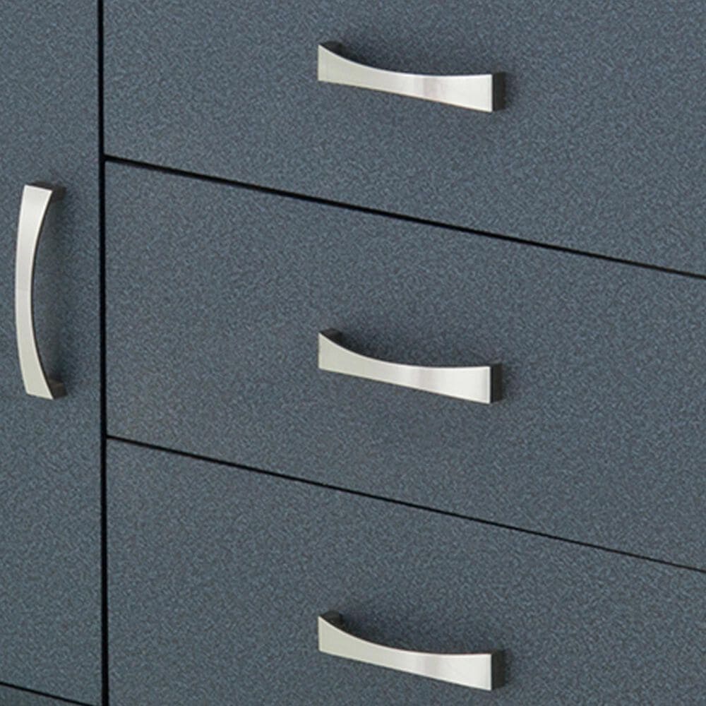 Rta Products Llc Rolling Storage Cabinet with Frosted Glass Top in Graphite, , large