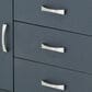 Rta Products Llc Rolling Storage Cabinet with Frosted Glass Top in Graphite, , large