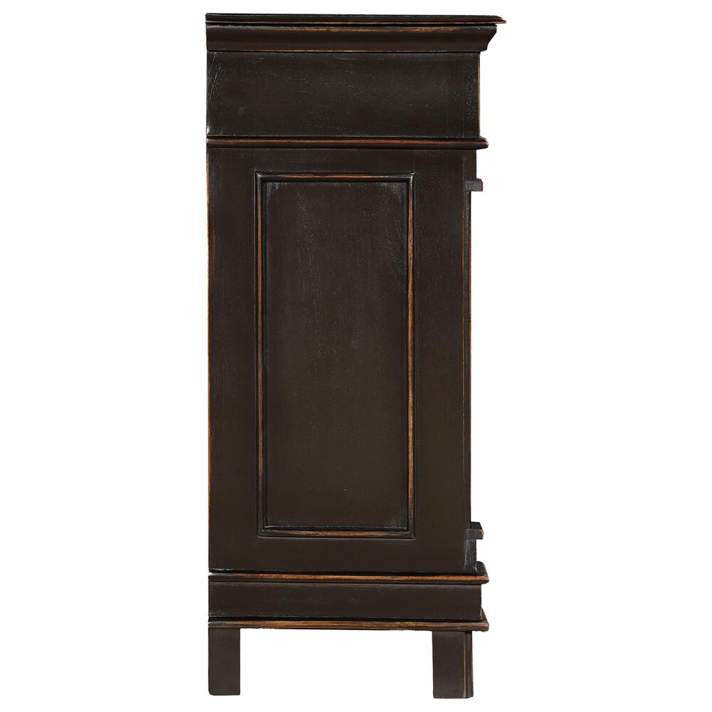 Home Trends &amp; Design Turin 100" Sideboard in Distressed Black and Walnut, , large