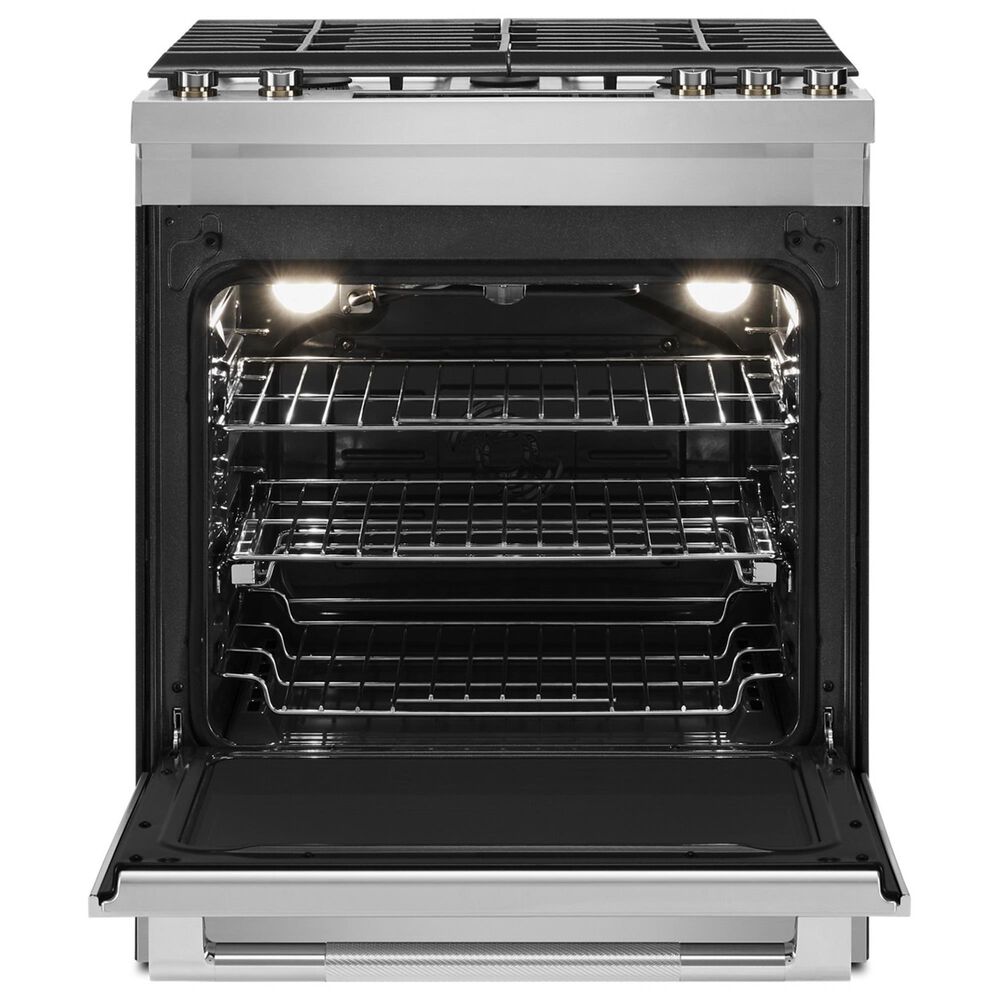 JennAir 5.8 Cu. Ft. Slide-In Gas Range with Convection in Stainless Steel and Black, , large