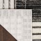 Nourison Desire 7"10" x 9"10" Charcoal, Silver and White Area Rug, , large