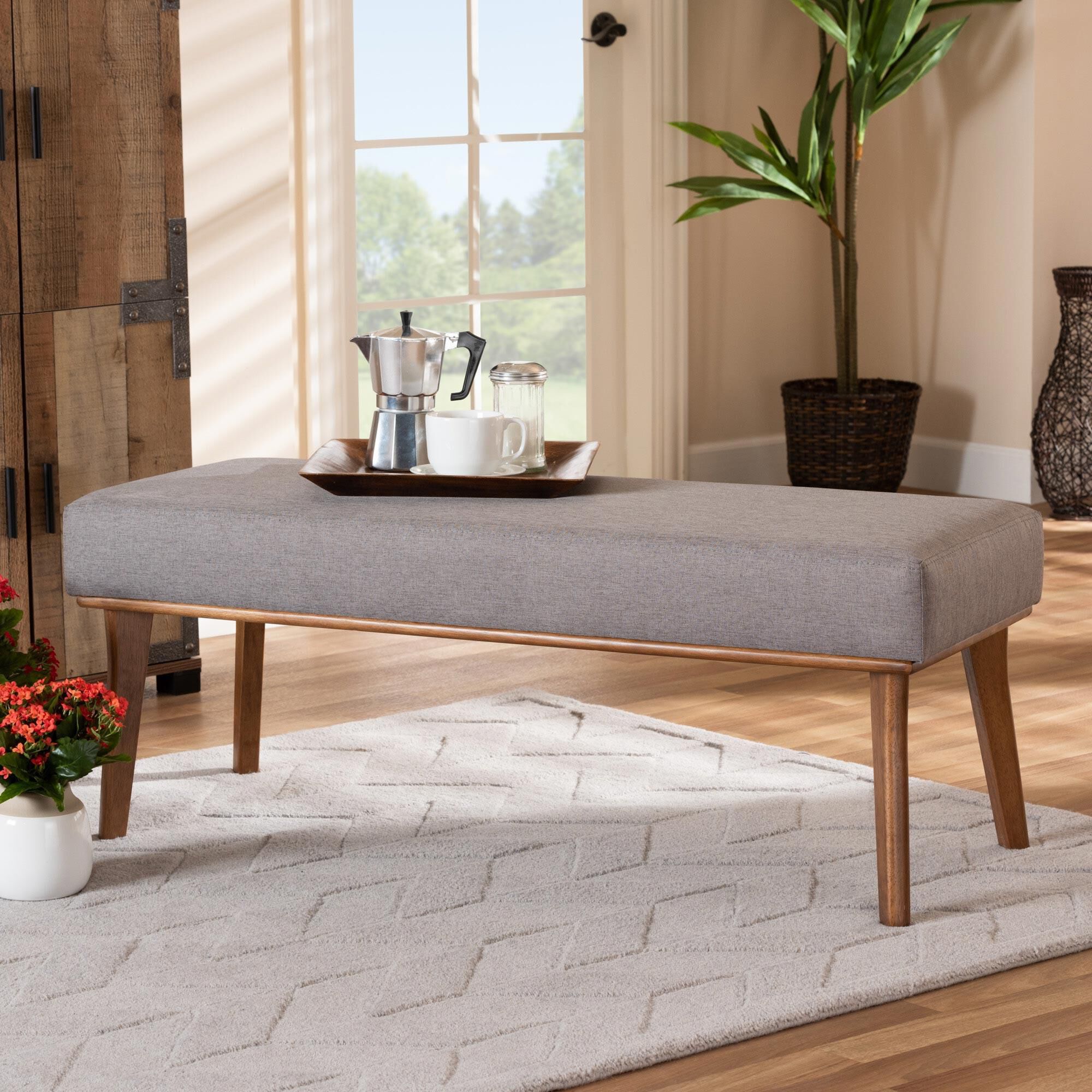 Baxton Studio Odessa Dining Bench - Thumbnail 4