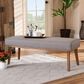 Baxton Studio Odessa Dining Bench in Walnut Brown, , large