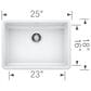 Blanco Precis 25" ADA Single Bowl Kitchen Sink in White, , large