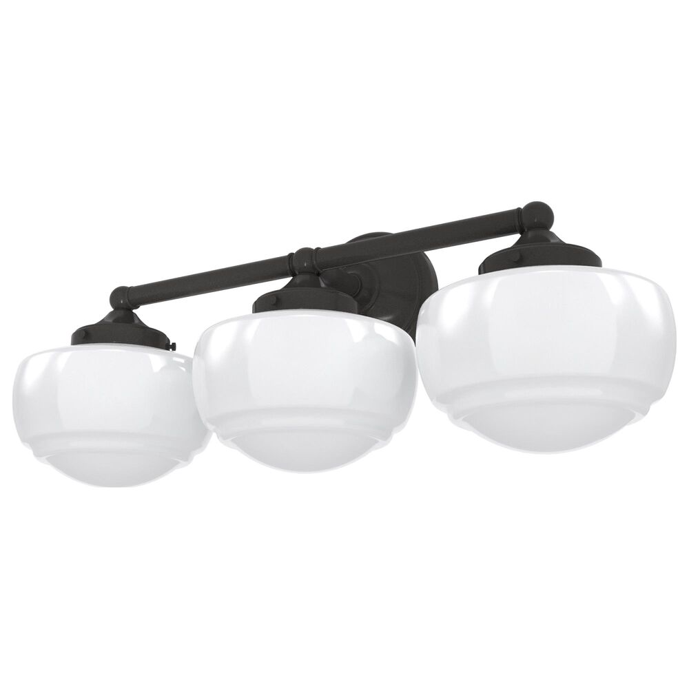 Hunter Saddle Creek 3-Light Vanity with White Shade in Noble Bronze, , large