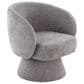 LumiSource Fran Swivel Accent Chair in Grey, , large