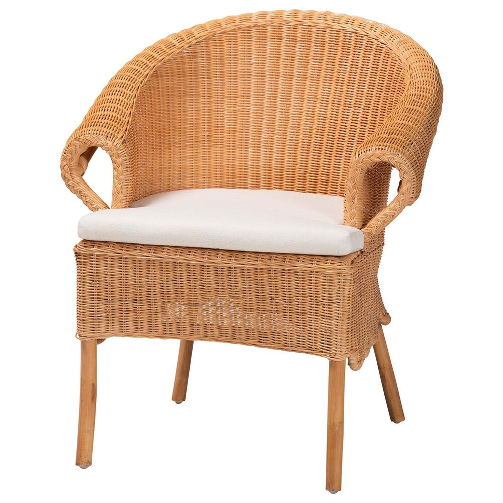 Baxton Studio Tamara Arm Chair in Light Honey, , large