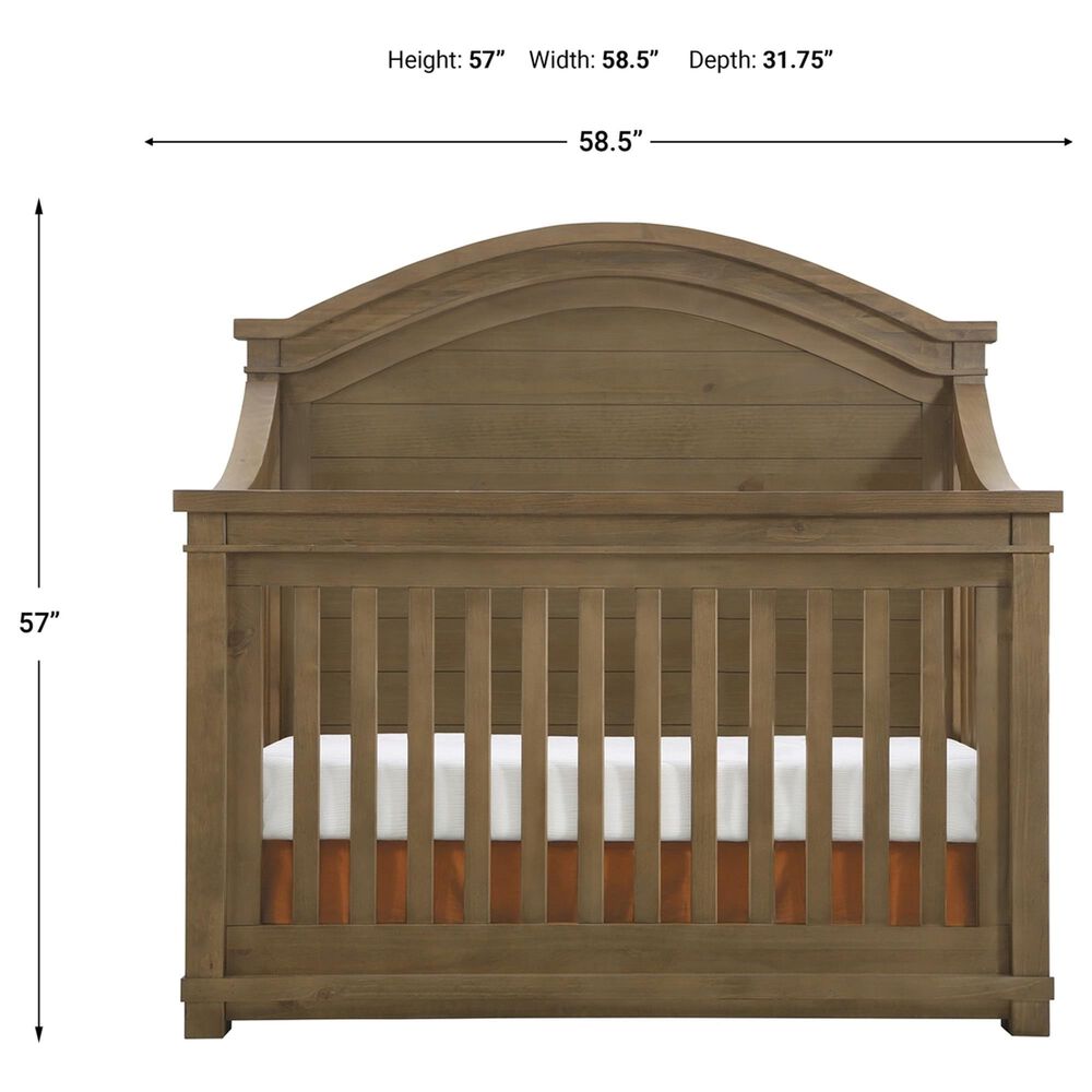Baby Appleseed Rowan Arch Top Crib in Sandwash, , large