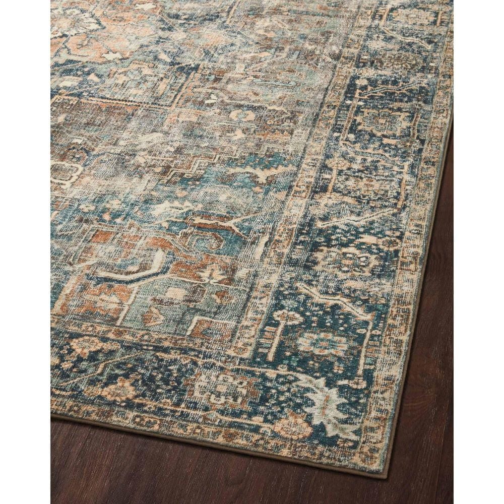 Loloi II Margot 2&#39;6&quot; x 7&#39;6&quot; Terracotta and Lagoon Runner, , large