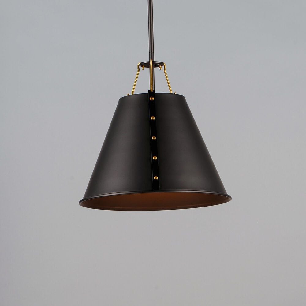 Maxim Lighting Trestle 1-Light Pendant in Oil Rubbed Bronze and Antique Brass, , large