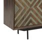 Ashley Dreggan Accent Cabinet in Warm Walnut, Grayish Gold and Black, , large