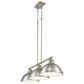 Golden Lighting Duncan 3-Light Pendant with Pewter Shade in Aged Brass, , large