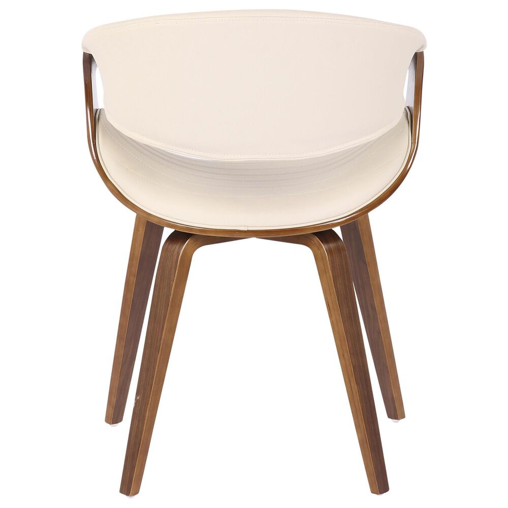 Lumisource Symphony Arm Chair with Cream Cushion in Walnut, , large