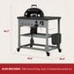 TYTUS Anaheim Charcoal Kettle with Cart in Hammertone Black and Gunmetal Gray, , large
