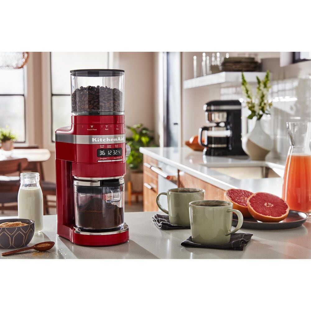 KitchenAid Burr Coffee Grinder in Empire Red