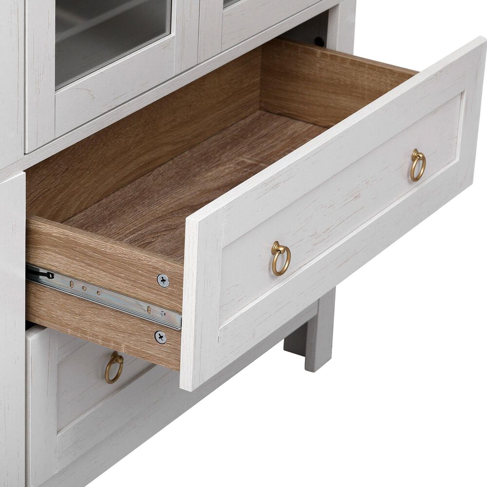HOMLUX 71" Arched Kitchen Pantry Cabinet in White, , large