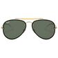 Ray-Ban Blaze Aviator Sunglasses with Green Lenses in Polished Gold, , large