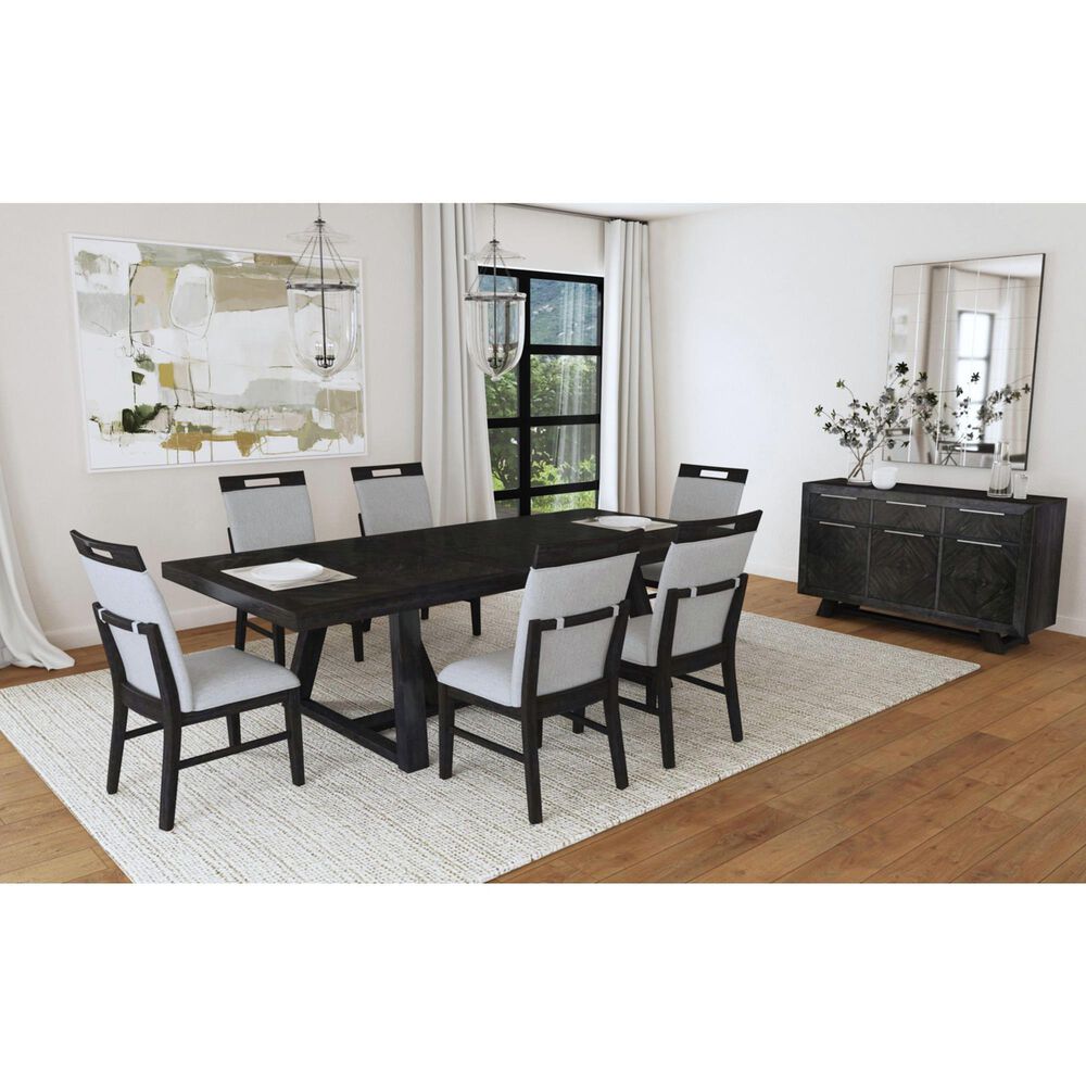 Mayberry Hill Transcend Dining Table with 22&quot; Leaf in Charcoal - Table Only, , large