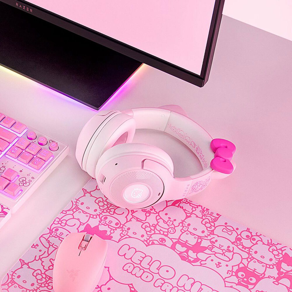 Razer Kraken Kitty V2 Wireless Bluetooth RGB Headset with Hello Kitty and Friends Edition in Pink, , large