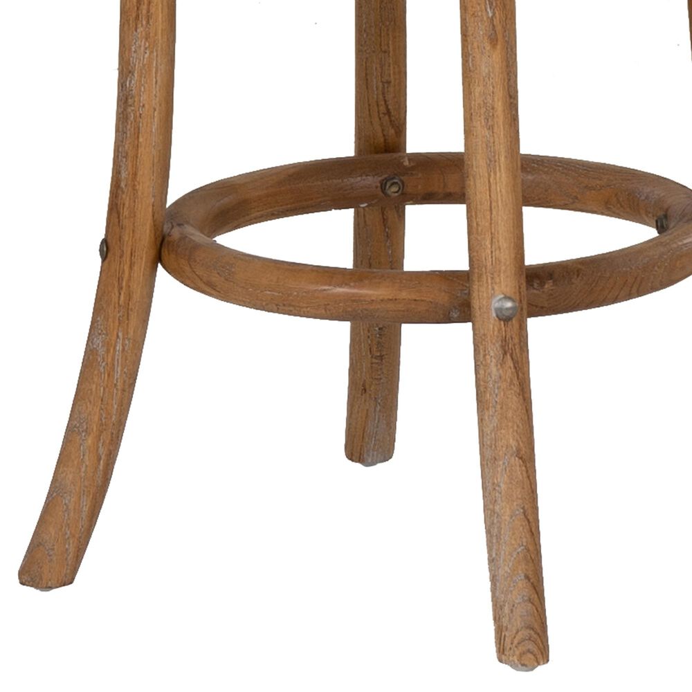 Linon Home Decor Rae Rattan Counter Stool in Weathered Grey, , large