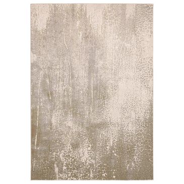 Feizy Rugs Aura 3739F 3"11" x 6" Ivory and Gold Area Rug, , large