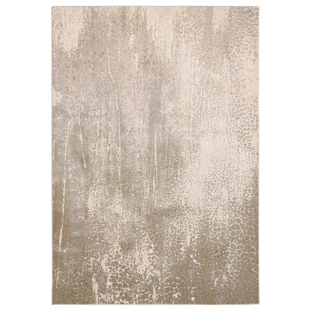 Feizy Aura 3739F 3"11" x 6" Ivory and Gold Area Rug, , large