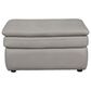 Superb Leather Leather Ottoman in Oslo Grey, , large
