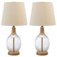 Ashley Clayleigh Table Lamp in Clear and Brown (Set of 2), , large