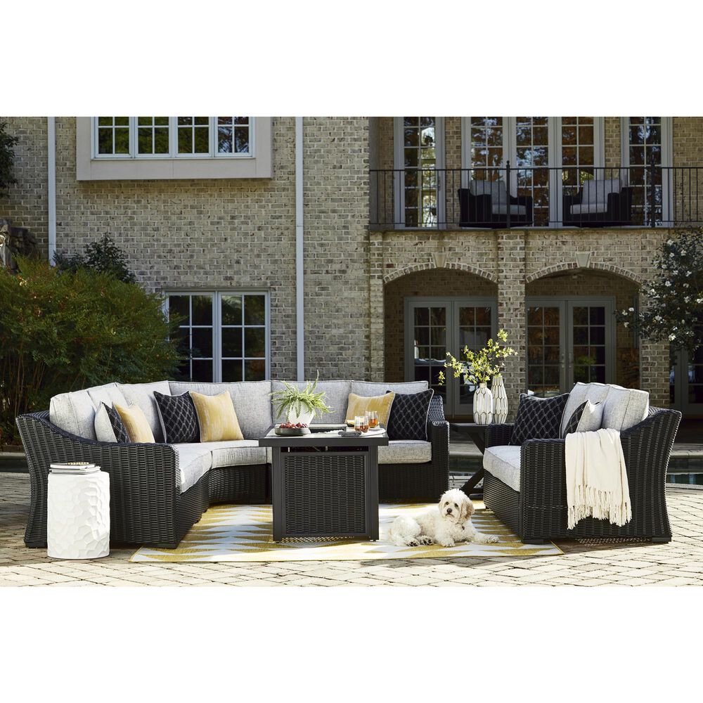 Ashley Beachcroft Square End Table in Black and Light Gray, , large