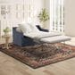 Lifestyle Solutions Harper Twin Convertible Sleeper Loveseat in Navy, , large