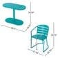 Hearth and Haven Santa Monica 3-Piece Outdoor Bistro Set in Teal, , large