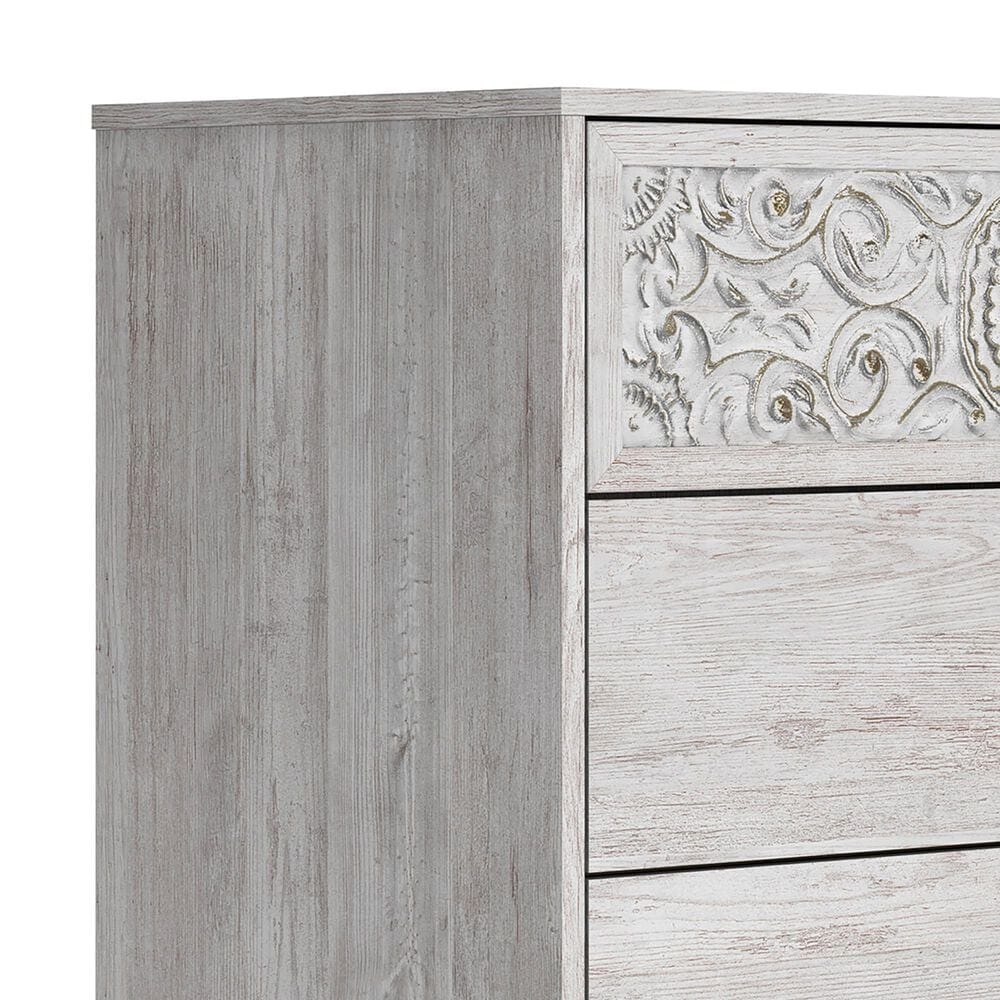 Ashley Paxberry 5-Drawer Chest in Whitewash, , large