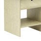 HOMLUX 1-Drawer Modern Nightstand with Open Shelf in Cream (Set of 2), , large