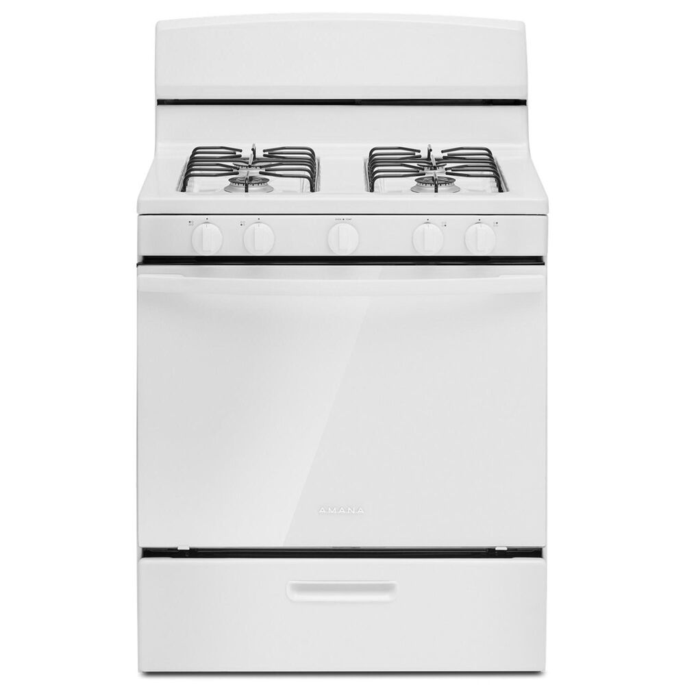 Amana 30" Freestanding Gas Range with Bake Assist Temps in White, , large