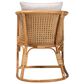 Baxton Studio Niko Patio Arm Chair with Light Honey Rattan in White, , large