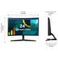 Samsung 24" S3 (S36GD) FHD IPS 100Hz Curved Monitor in Black, , large