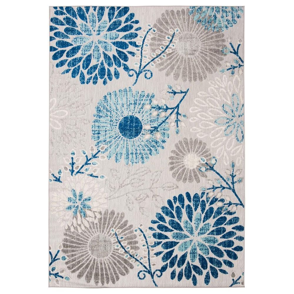Safavieh Cabana CBN832F 5"3" x 7"6" Grey and Blue Indoor/Outdoor Area Performance Rug, , large