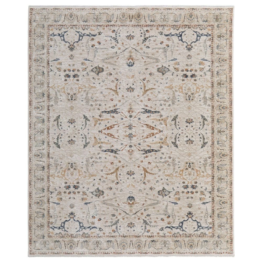 Feizy Pasha 2" x 3" Ivory and Blue Area Rug, , large