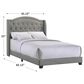 Hawthorne Furniture Rhyan Upholstered Full Bed in Smoke, , large