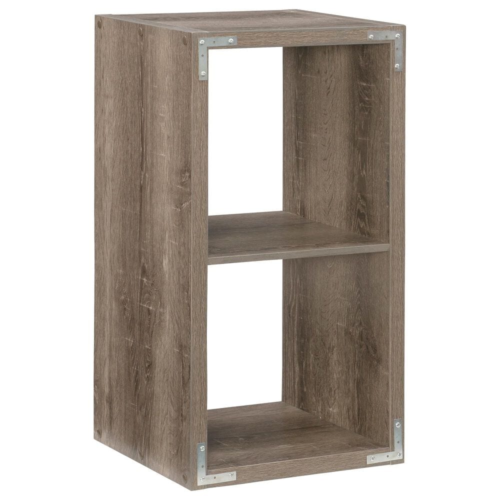 Linon Home Decor Galli 2-Shelf Bookcase in Grey, , large