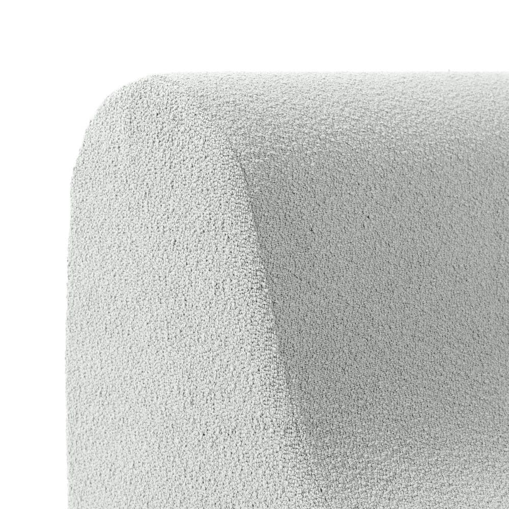 Jaxx Uptown Modern Armless Accent Chair in Boucle Silver, , large