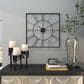 Maple and Jade Open Frame Square Decorative Wall Clock in Matte Black, , large