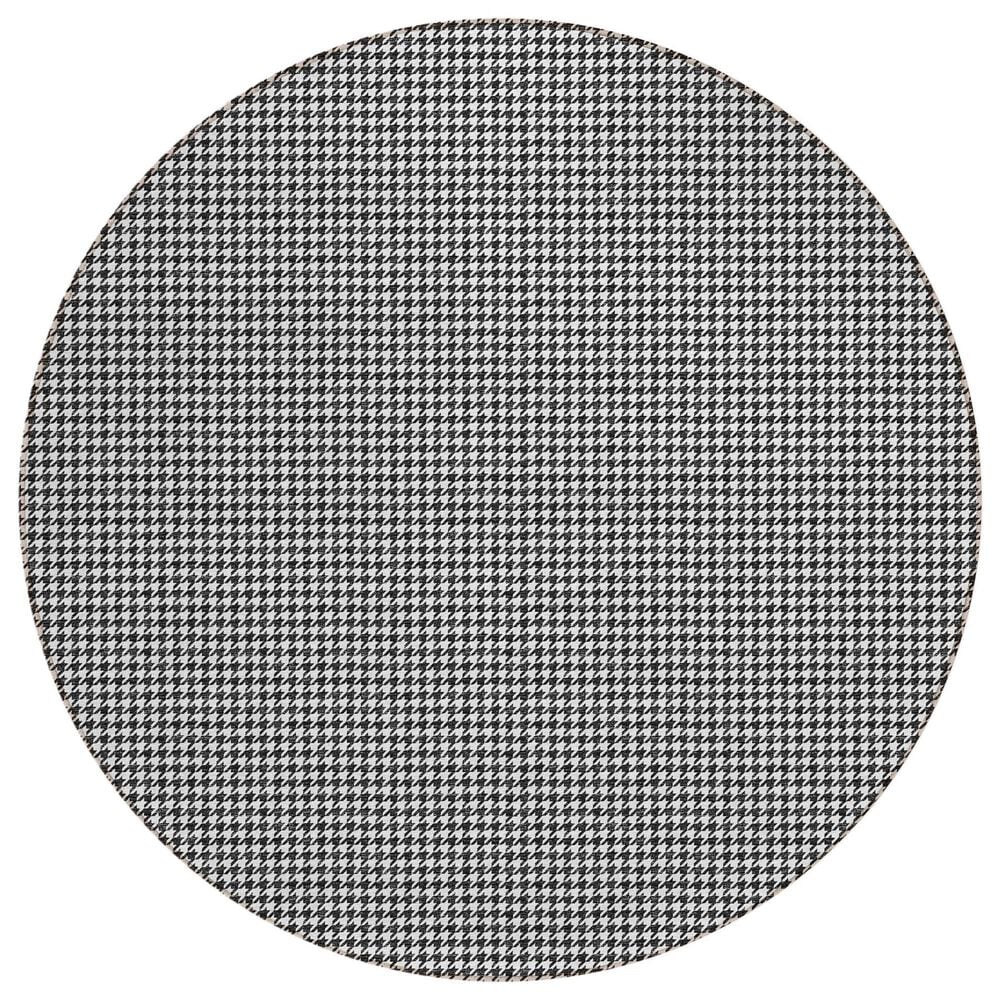 Dalyn Rug Company Hinton 10" Round Black Indoor/Outdoor Area Rug, , large